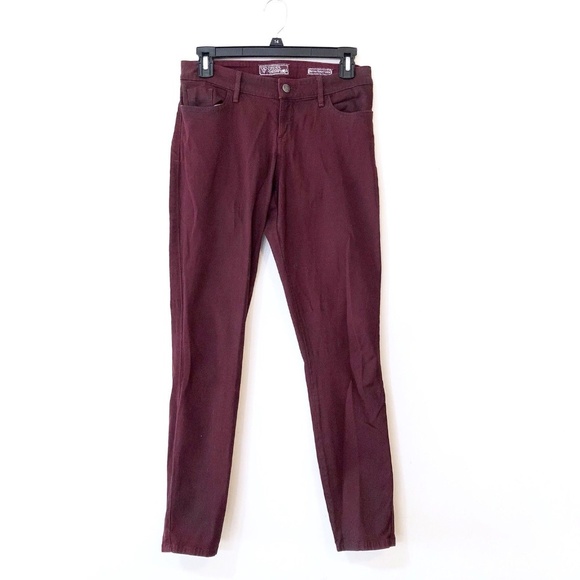 maroon skinny jeans womens